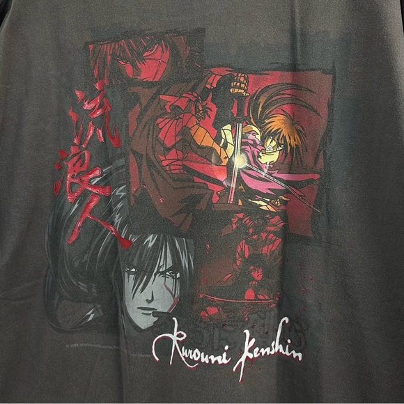 Vintage Rurouni Kenshin Anime T Shirt Shishio Makoto ODM 2003 XL